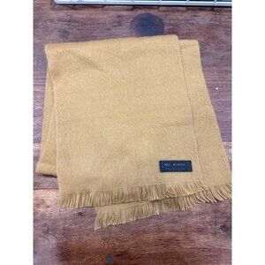 Vintage Mustard Yellow 100% Acrylic Fringe Scarf Made In West Germany